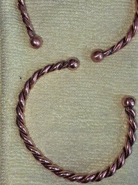 Men's 100% copper bracelet; hand made with 8mm copper bearings_2 left $20 each